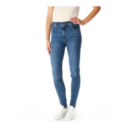 Levi's Hög Midja Super Skinny Jeans Blue, Dam