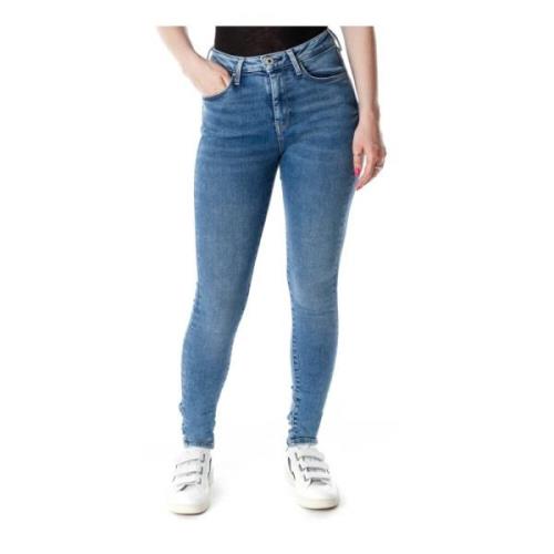 Pepe Jeans Hög Midja Skinny Fit Jeans Blue, Dam