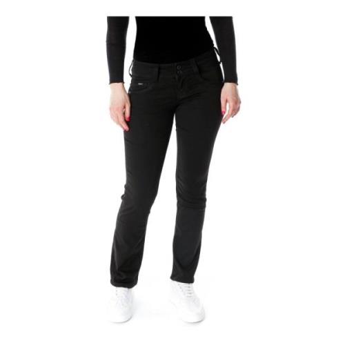 Pepe Jeans Straight Fit Midwaist Jeans Black, Dam