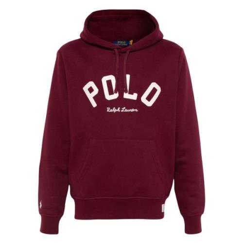 Polo Ralph Lauren Röd Logohuvtröja Fleecefodrad Red, Herr