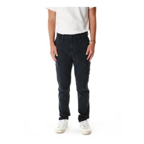 Stone Island Tapered Fit Cargo Pants Blue, Herr