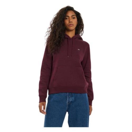 Tommy Hilfiger Bordeaux Hoodie Tröja Red, Dam