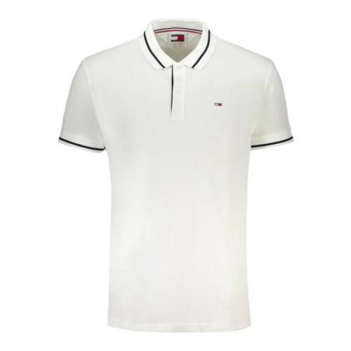 Tommy Hilfiger Vit Pikétröja Kortärmad Broderad White, Herr