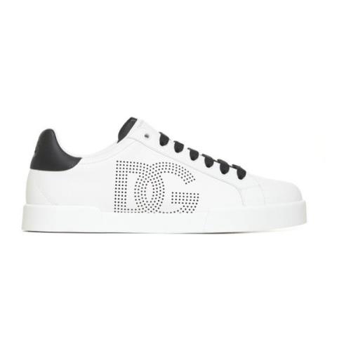 Dolce & Gabbana Vita Läder Sneakers Portofino Stil White, Herr