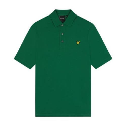 Lyle & Scott Enfärgad Pikétröja Green, Herr