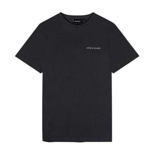 Lyle & Scott Broderad T-shirt för män Black, Herr