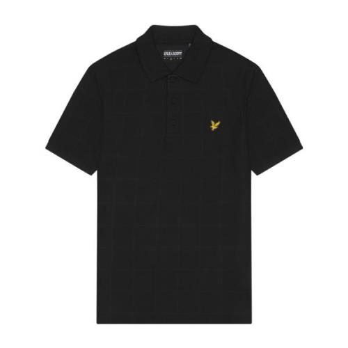 Lyle & Scott Grid Polo Shirt Black, Herr