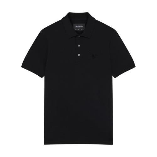 Lyle & Scott Tonal Eagle Polo Shirt Black, Herr