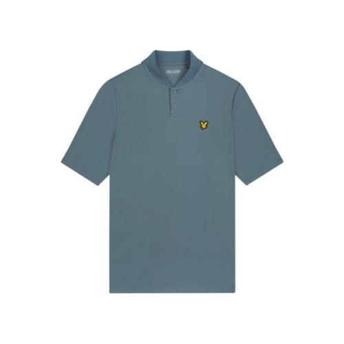 Lyle & Scott Bomber Krage Polo Skjorta Blue, Herr