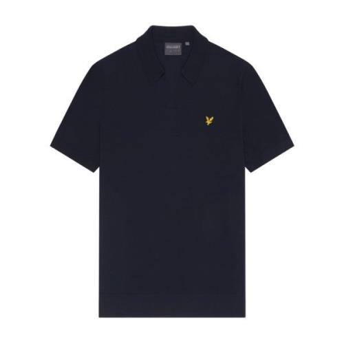 Lyle & Scott Riviera Stickad Piké Blue, Herr