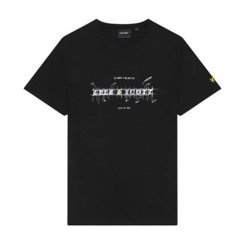 Lyle & Scott Typ Anatomi Grafisk T-shirt Black, Herr