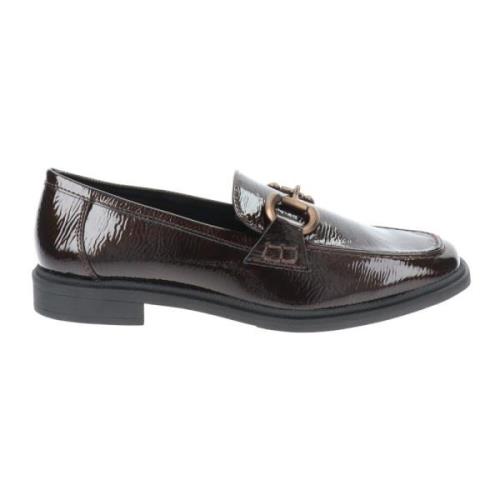 Marco Tozzi Dam Loafers i Konstläder Brown, Dam