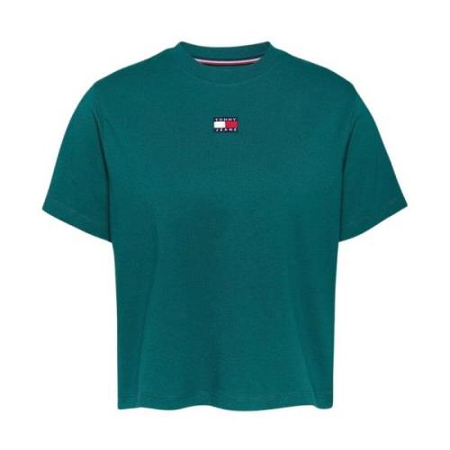 Tommy Jeans Broderad logotyp boxy fit t-shirt Green, Dam