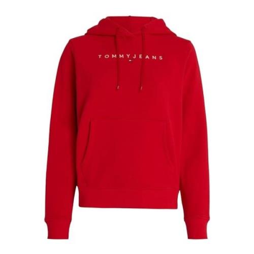 Tommy Jeans Röd Huva Tröja Red, Dam