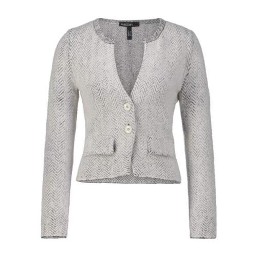 Marc Cain Glittrande Alpackaull Kofta Gray, Dam