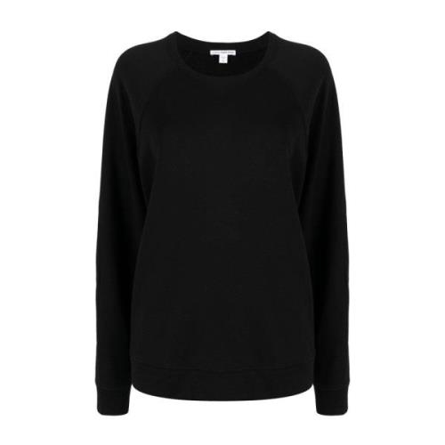 James Perse Vintage Terry Sweatshirt Black, Dam