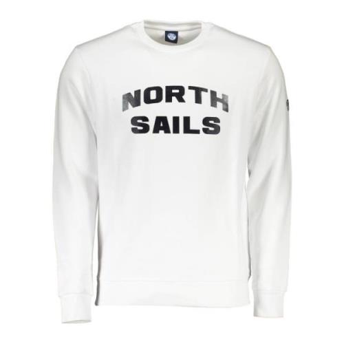 North Sails Vit Långärmad Crewneck Sweatshirt White, Herr