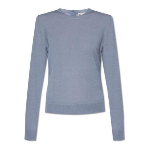 Tory Burch Crewneck Sweater Blue, Dam