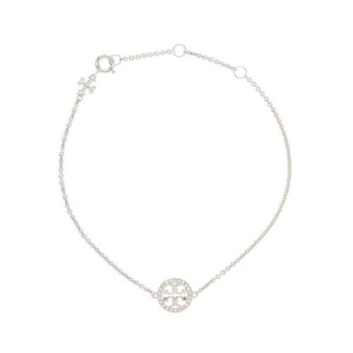 Tory Burch Delikat Silverarmband med Kristalldetaljer Gray, Dam