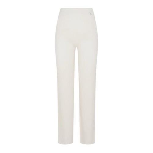 Patrizia Pepe Räfflad Vit Byxor Slim Fit White, Dam