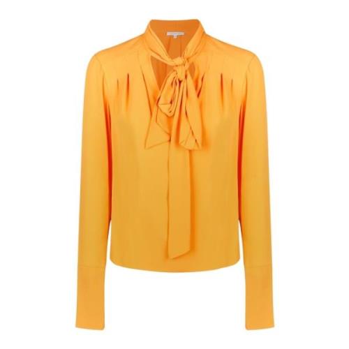 Patrizia Pepe Gul Ockra V-ringad Blus Orange, Dam