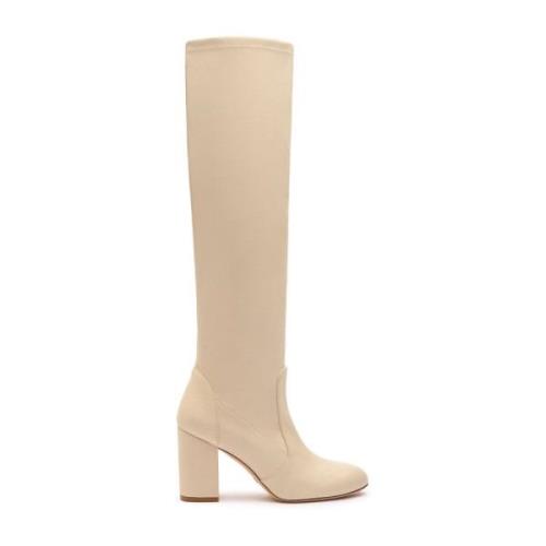 Stuart Weitzman Modern Slouch Boot Beige, Dam