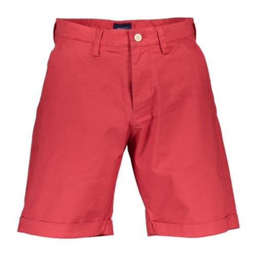 Gant Röd Bomulls Jeansbyxa Red, Herr