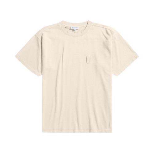 Norse Projects Ekologisk bomullst-shirt med logopatch White, Herr