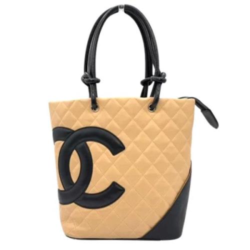 Chanel Vintage Pre-owned Laeder chanel-vskor Beige, Dam