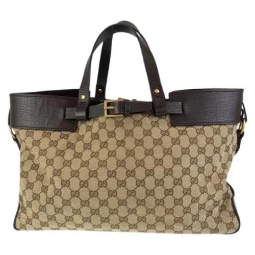 Gucci Vintage Pre-owned Canvas gucci-vskor Brown, Dam