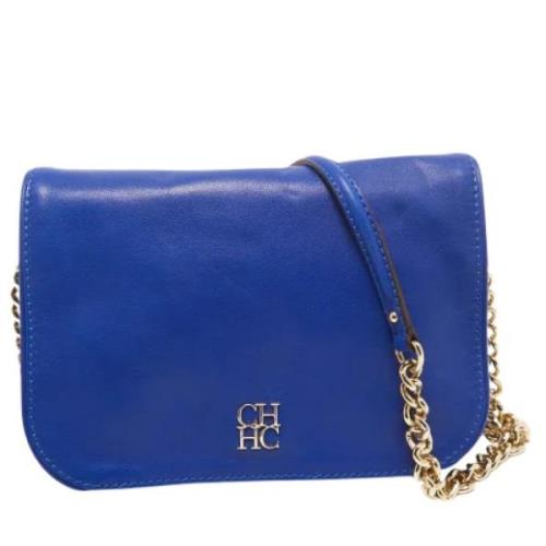 Carolina Herrera Pre-owned Pre-owned Laeder axelremsvskor Blue, Dam