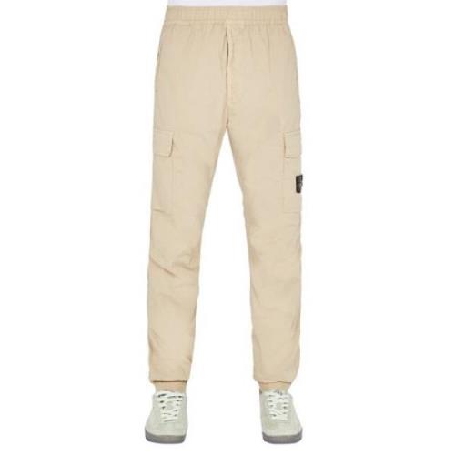 Stone Island Regular Fit Cargo Pants i Sand Beige, Herr