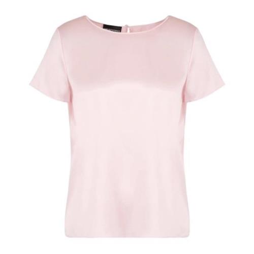 Emporio Armani Silkesatin Rosa Topp Pink, Dam