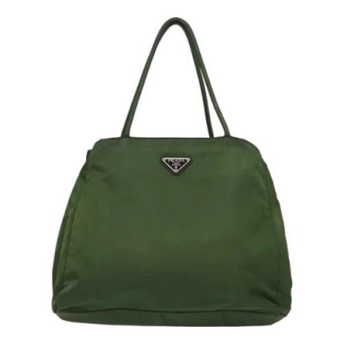 Prada Vintage Pre-owned Tyg prada-vskor Green, Dam