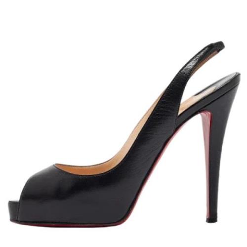 Christian Louboutin Pre-owned Pre-owned Laeder sandaler Black, Dam