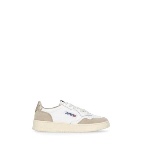 Autry Vita Lädersneakers med Kontrastdetaljer White, Dam