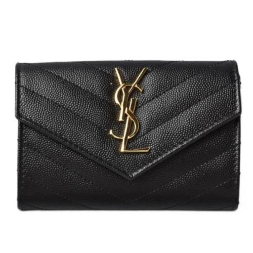 Yves Saint Laurent Vintage Pre-owned Laeder plnbcker Black, Dam