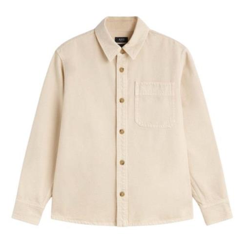 A.p.c. Basile Cavalier Overshirt Beige, Herr