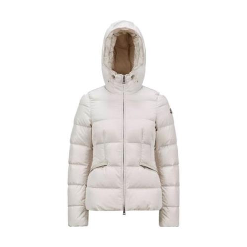 Moncler Sportig och elegant kort dunjacka White, Dam