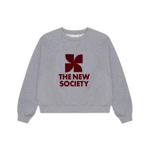 The New Society Mysig Space Woman Sweater Mist Melange Gray, Dam