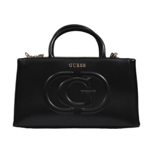 Guess Eco Society Satchel Höst/Vinter Kollektion Black, Dam