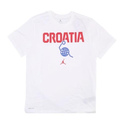 Jordan Kroatien Basketlag Tee Vit White, Herr