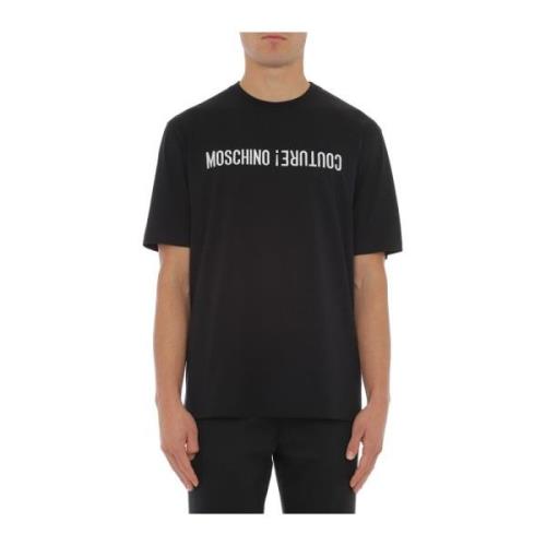 Moschino Svart Stilfull Skjorta Black, Herr