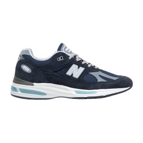 New Balance Suede Mesh Panel Sneakers Blue, Herr