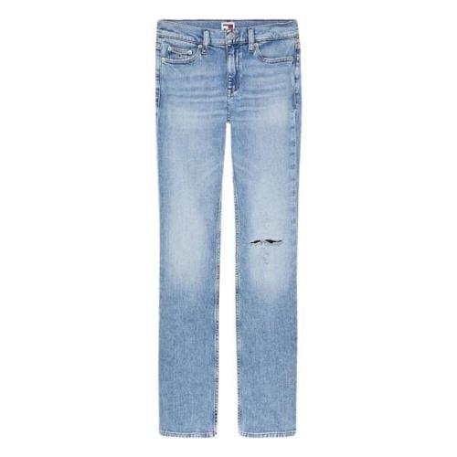 Tommy Hilfiger Distressed Flare Jeans Blue, Dam