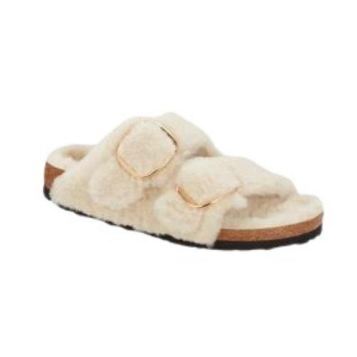 Birkenstock Platta skor för kvinnor Beige, Dam