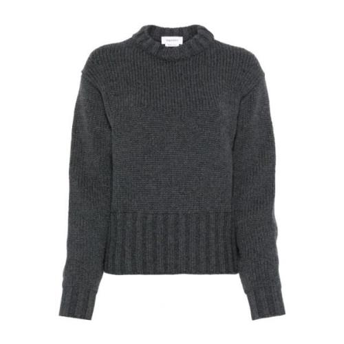 Alexander McQueen Grå Ull Cashmere Tröja Cocoon Stil Gray, Dam