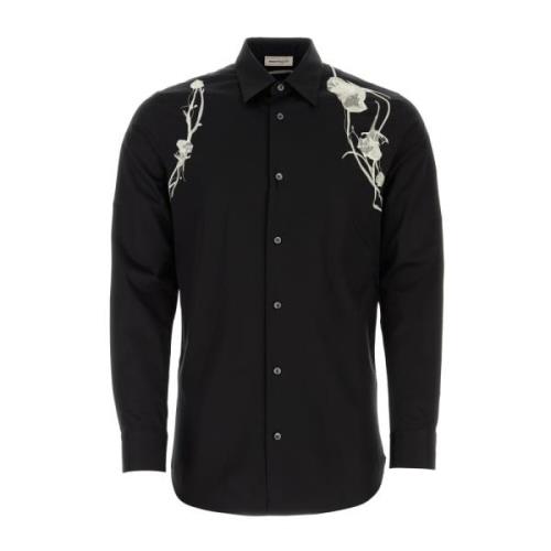 Alexander McQueen Casual Skjortkollektion Black, Herr