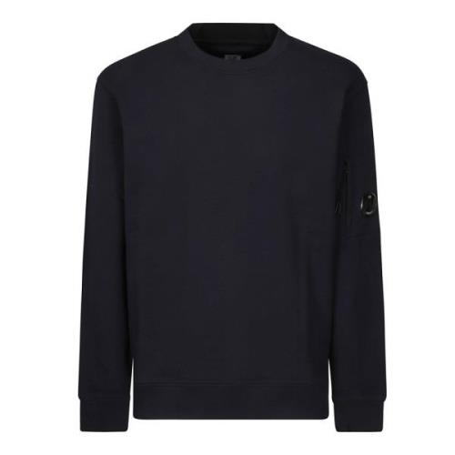 C.p. Company Logo Crew-neck Bomullsweatshirt Blue, Herr