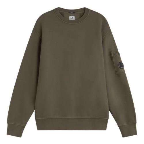 C.p. Company Grön Ficka Sweatshirt med Linss Green, Herr